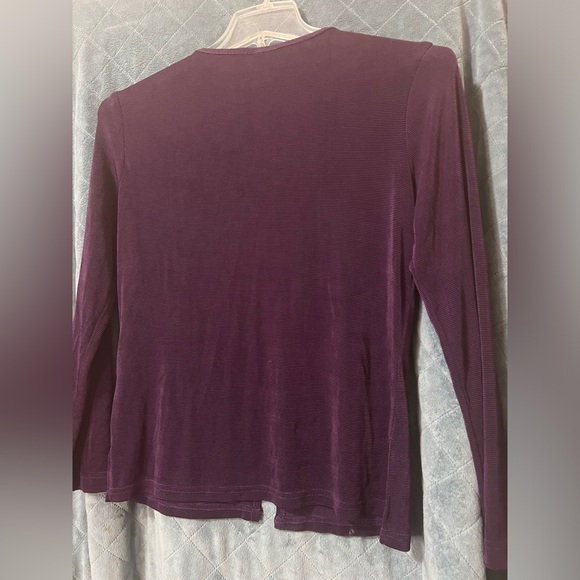 Women's Coldwater Creek Open Front One Button Stretchy Sweater Size Petite Small - Picture 4 of 4